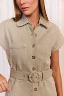 Blusa Cinto Verde Musgo