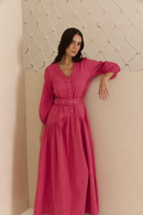 Vestido Algodão Rosa