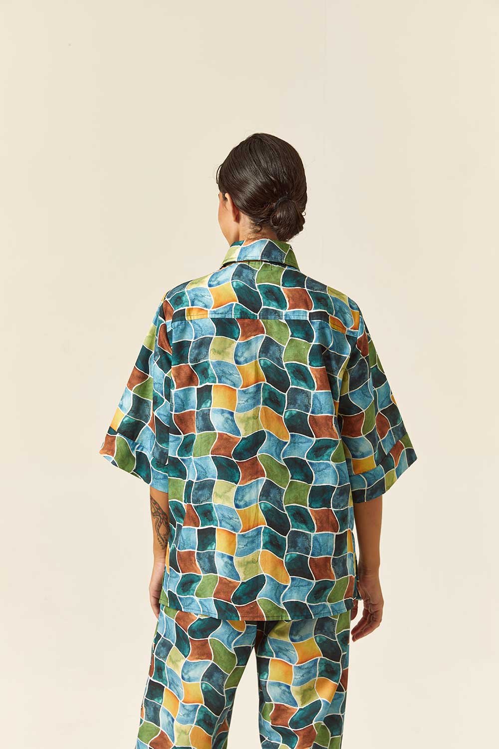 Camisa Manga Curta Est. Águas
