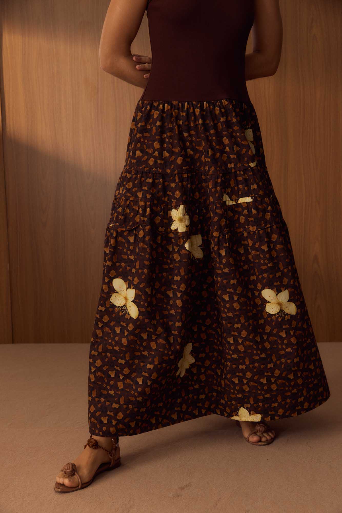 Vestido Mix Onça Floral