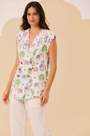 Blusa Colete Mix Índia