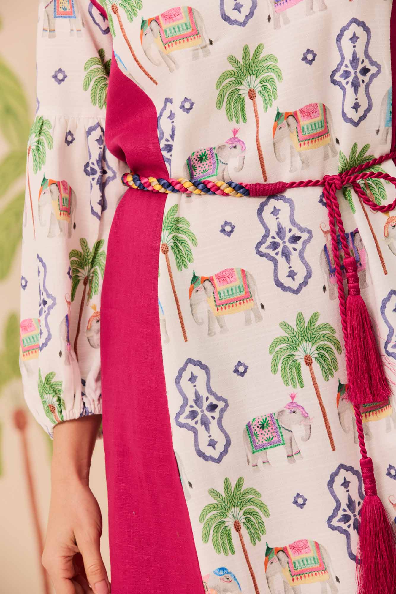 Vestido Recorte Mix Índia