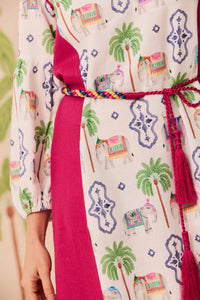 Vestido Recorte Mix Índia