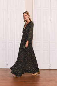 Vestido Gota Jardim Noturno