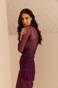 Blusa Tule Franzido Enlace