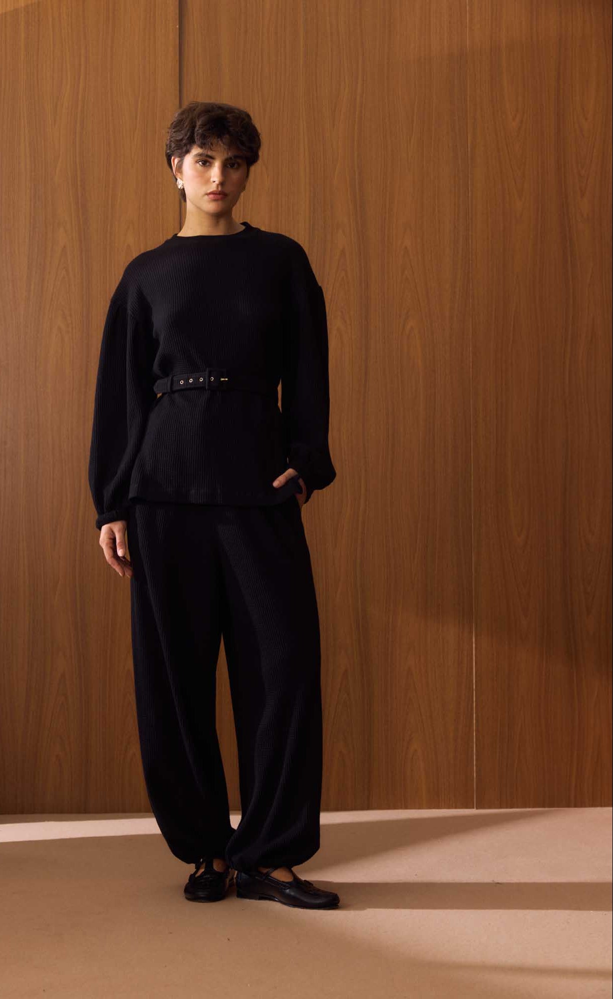 Blusa Cinto Comfy Preto