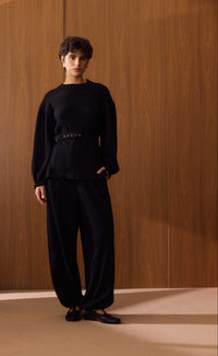 Blusa Cinto Comfy Preto