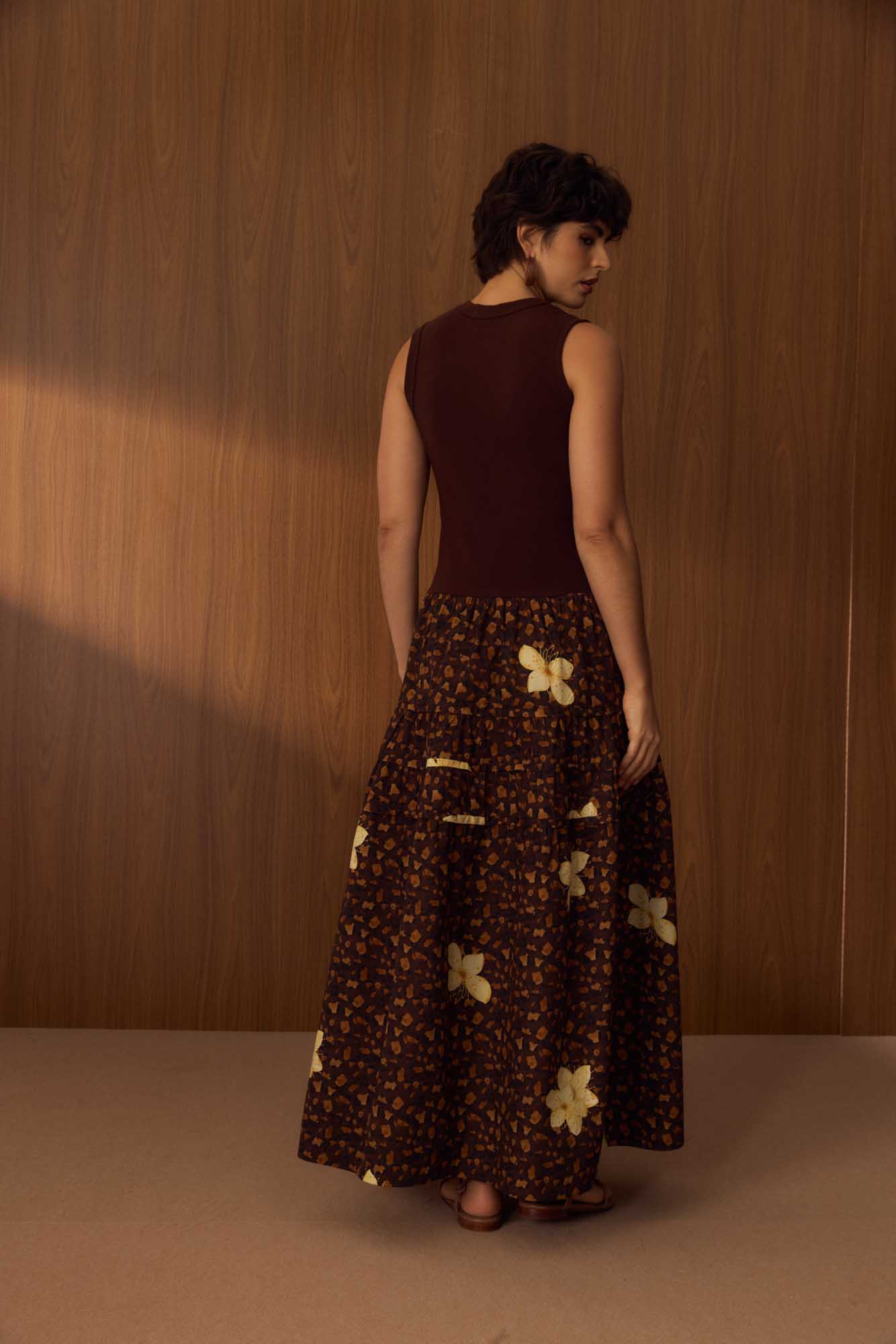 Vestido Mix Onça Floral