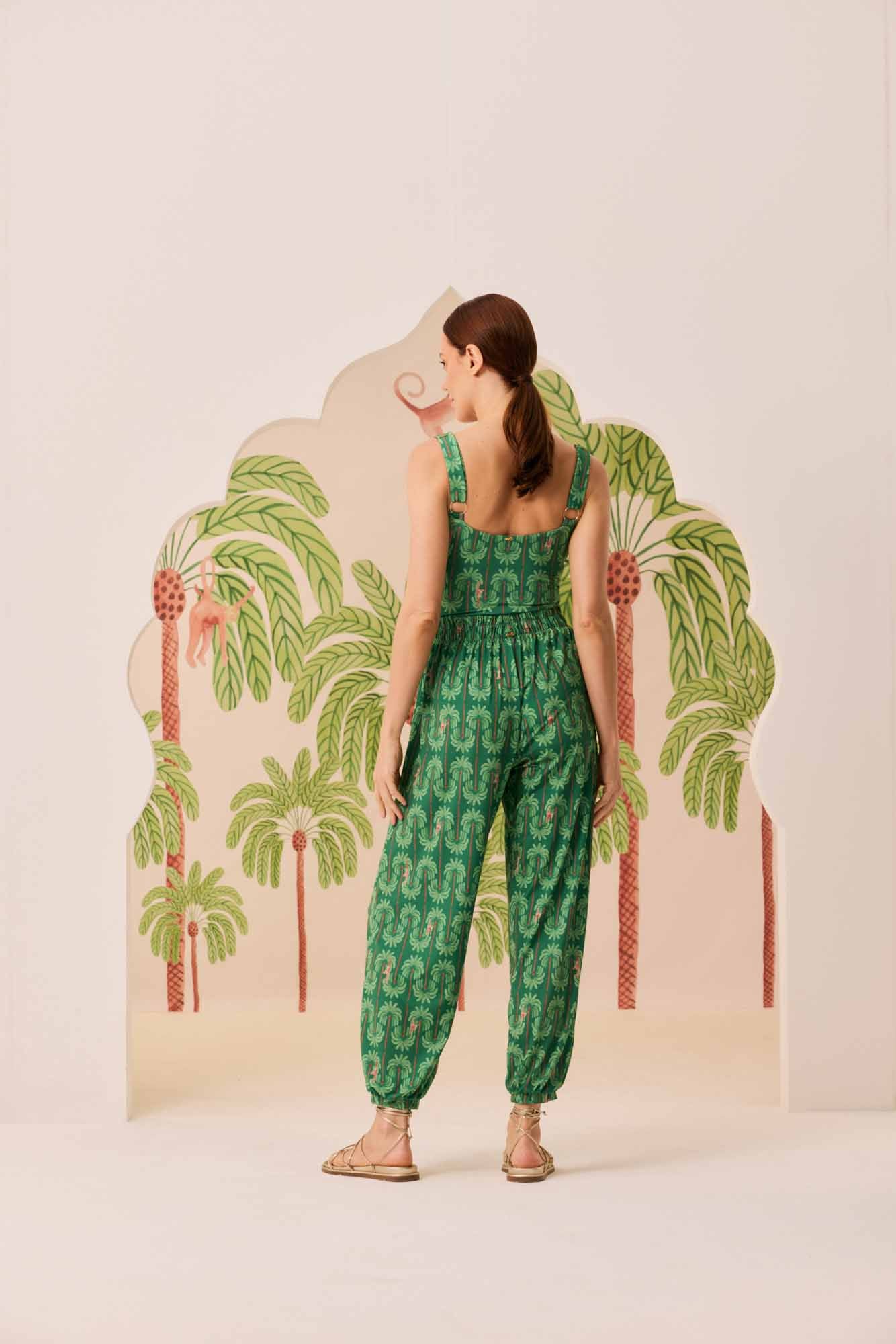 Calça Beachwear Coqueiral verde