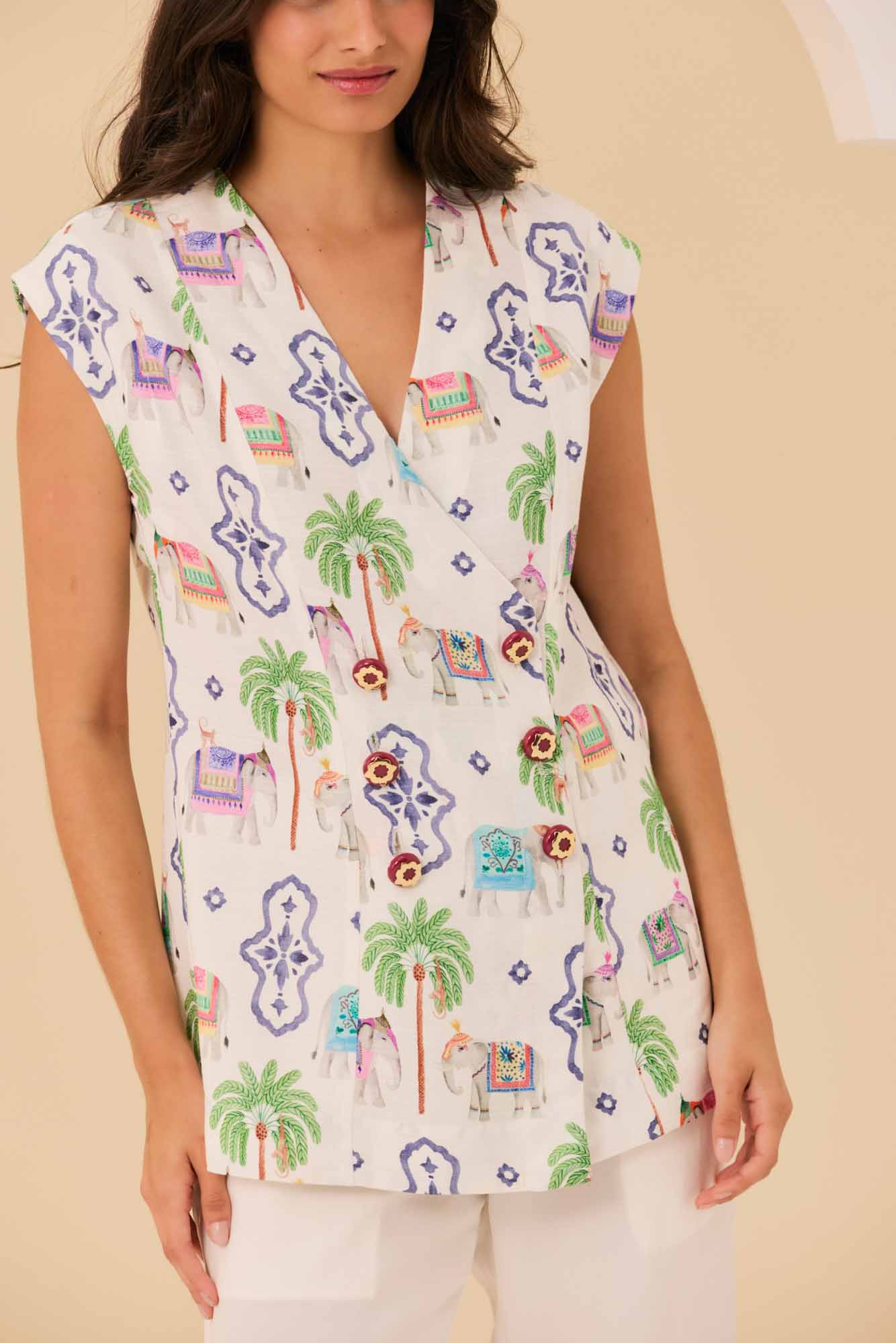 Blusa Colete Mix Índia