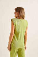 Muscle Tee Malha Verde Papiro