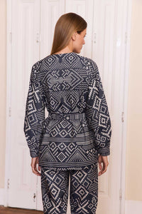 Cardigan Trama Indigo
