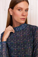 Blusa Tule Ponto Cruz
