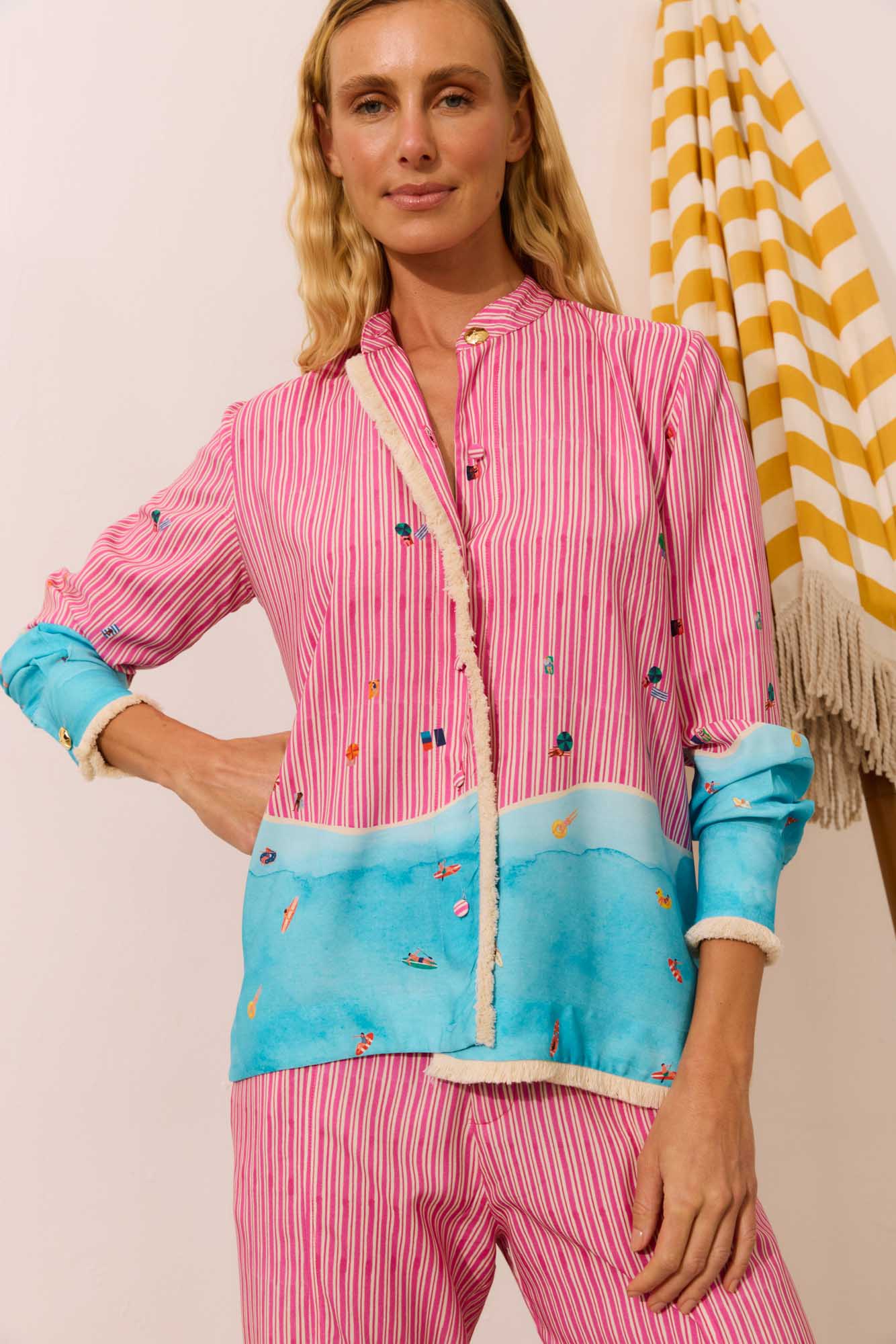 Camisa Franjas Plage