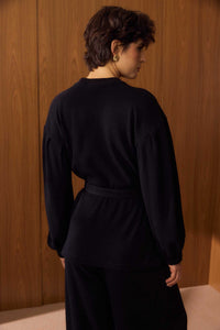 Blusa Cinto Comfy Preto