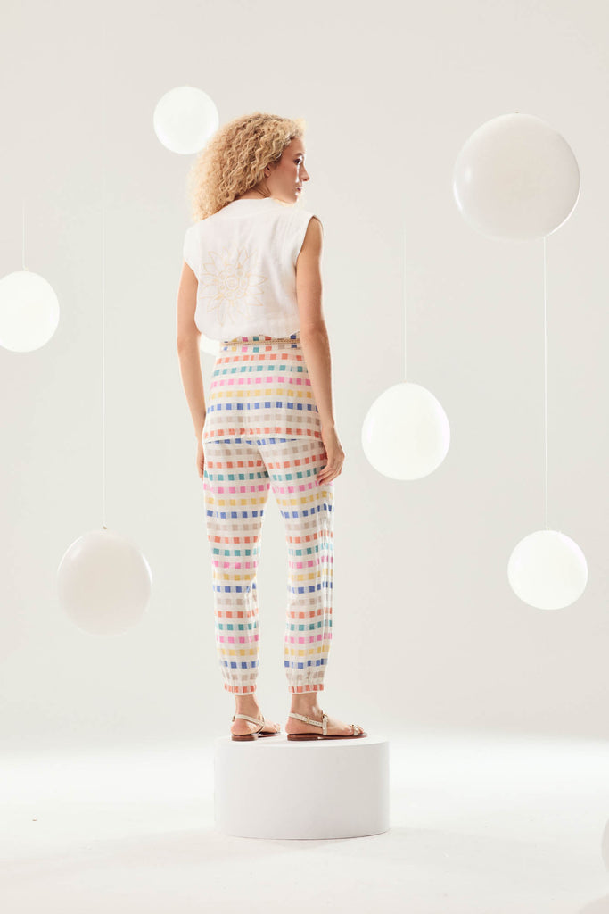 Calça Pala Xadrez Astral