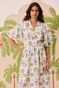 Vestido Camisaria Mix Índia