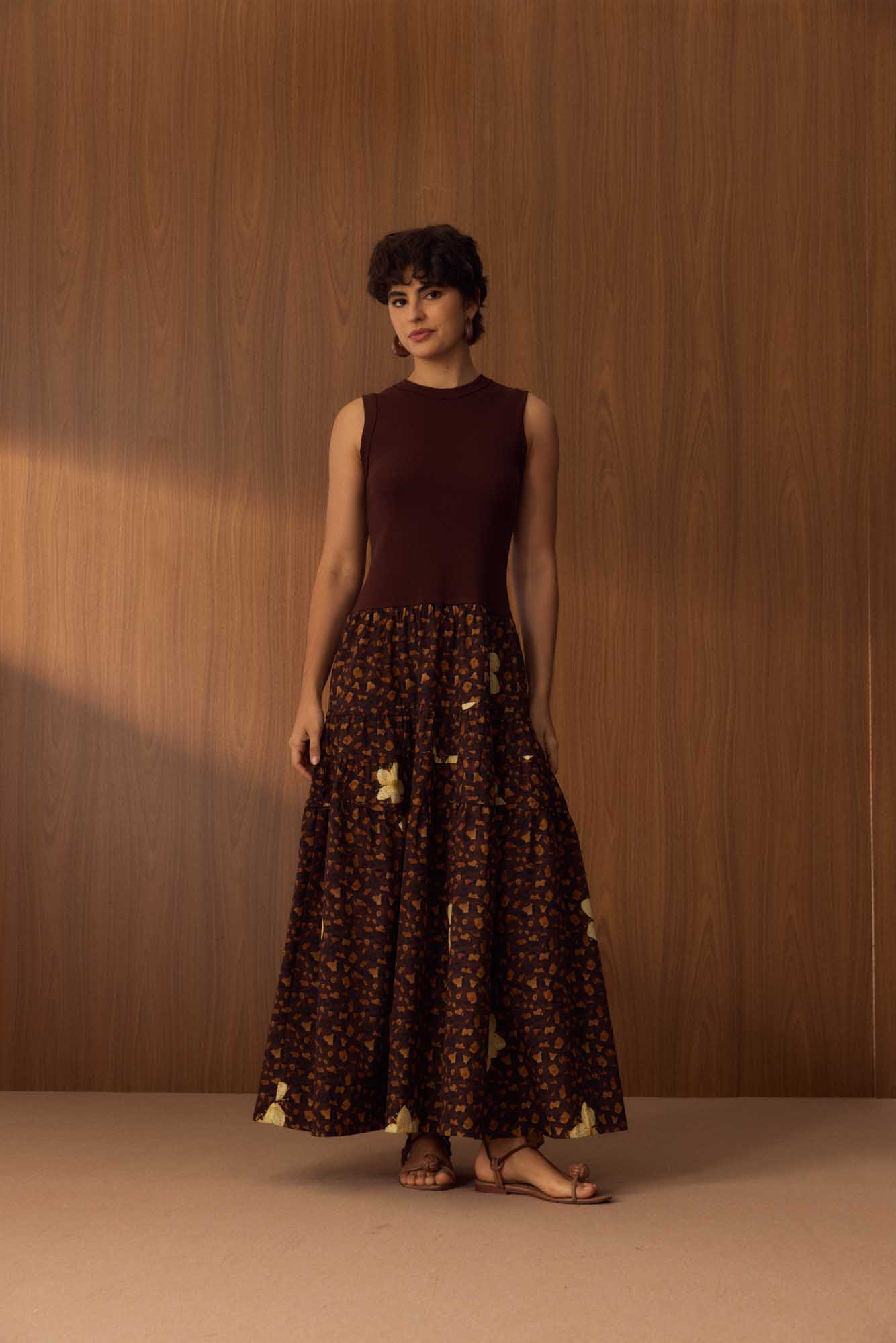 Vestido Mix Onça Floral