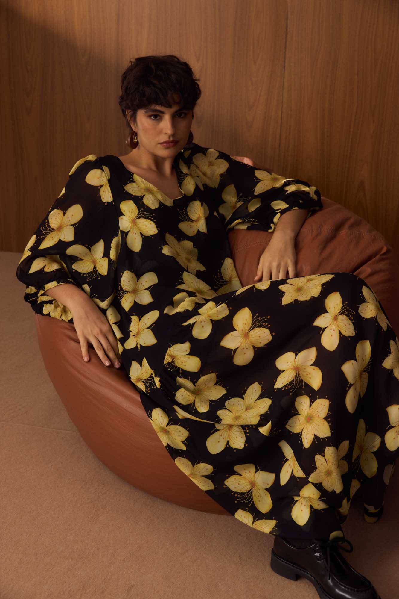 Vestido Franzido Jabuticabeira