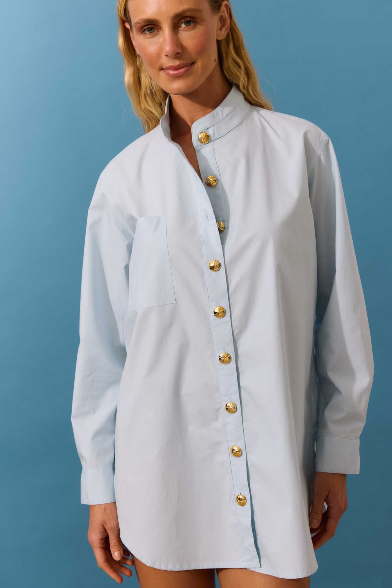 Camisa Maxi Azul Atlântico