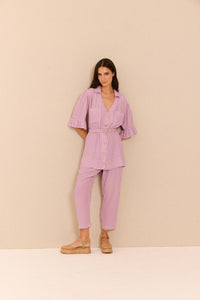 Blusa Camisaria Mix Trançado