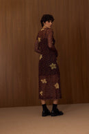 Vestido Tule Onça Floral