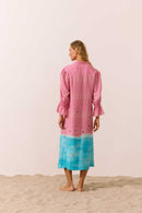 Vestido Manga Franzido Plage