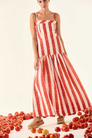 Vestido Alças Curva Romana