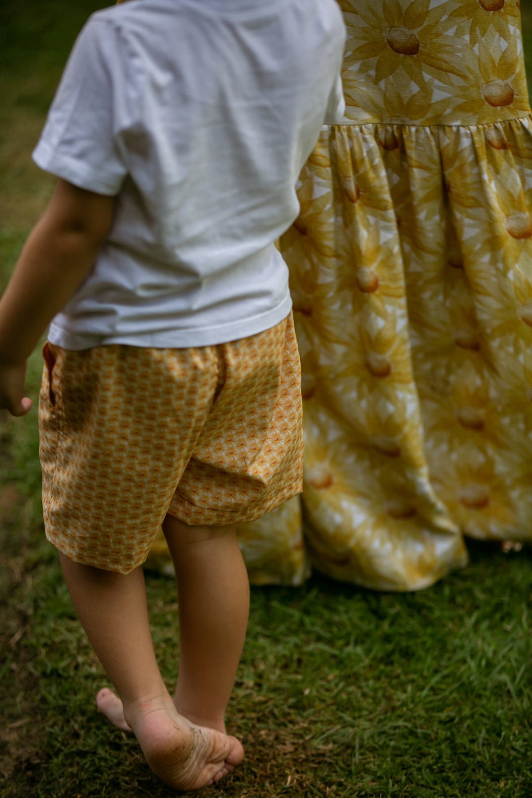 Short Infantil Elástico Est. Girassol
