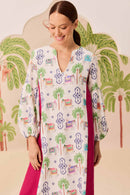 Vestido Recorte Mix Índia