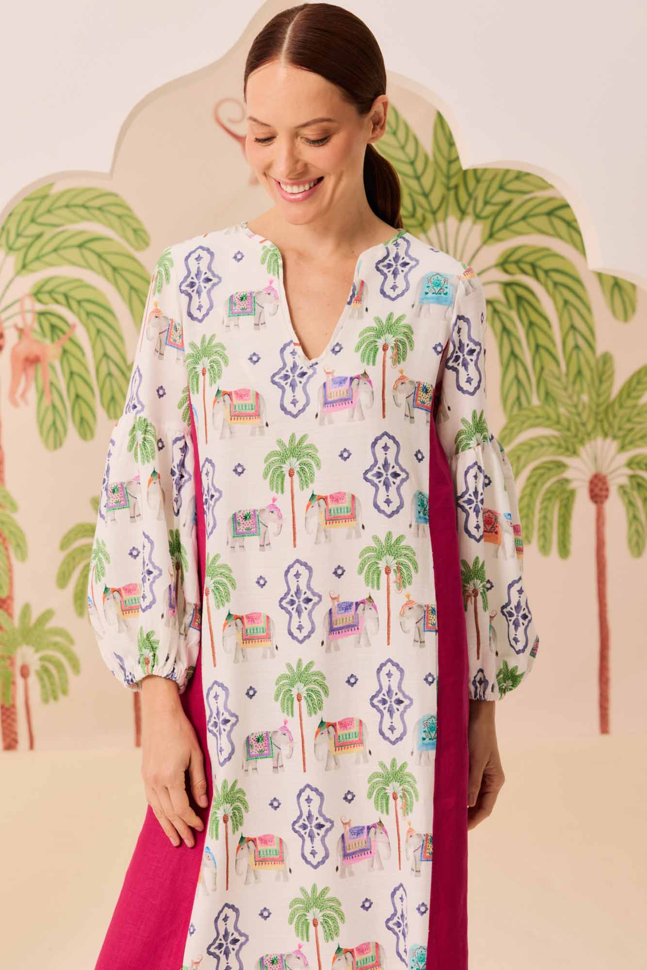 Vestido Recorte Mix Índia