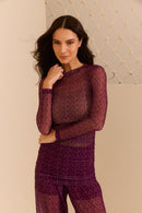 Blusa Tule Franzido Enlace