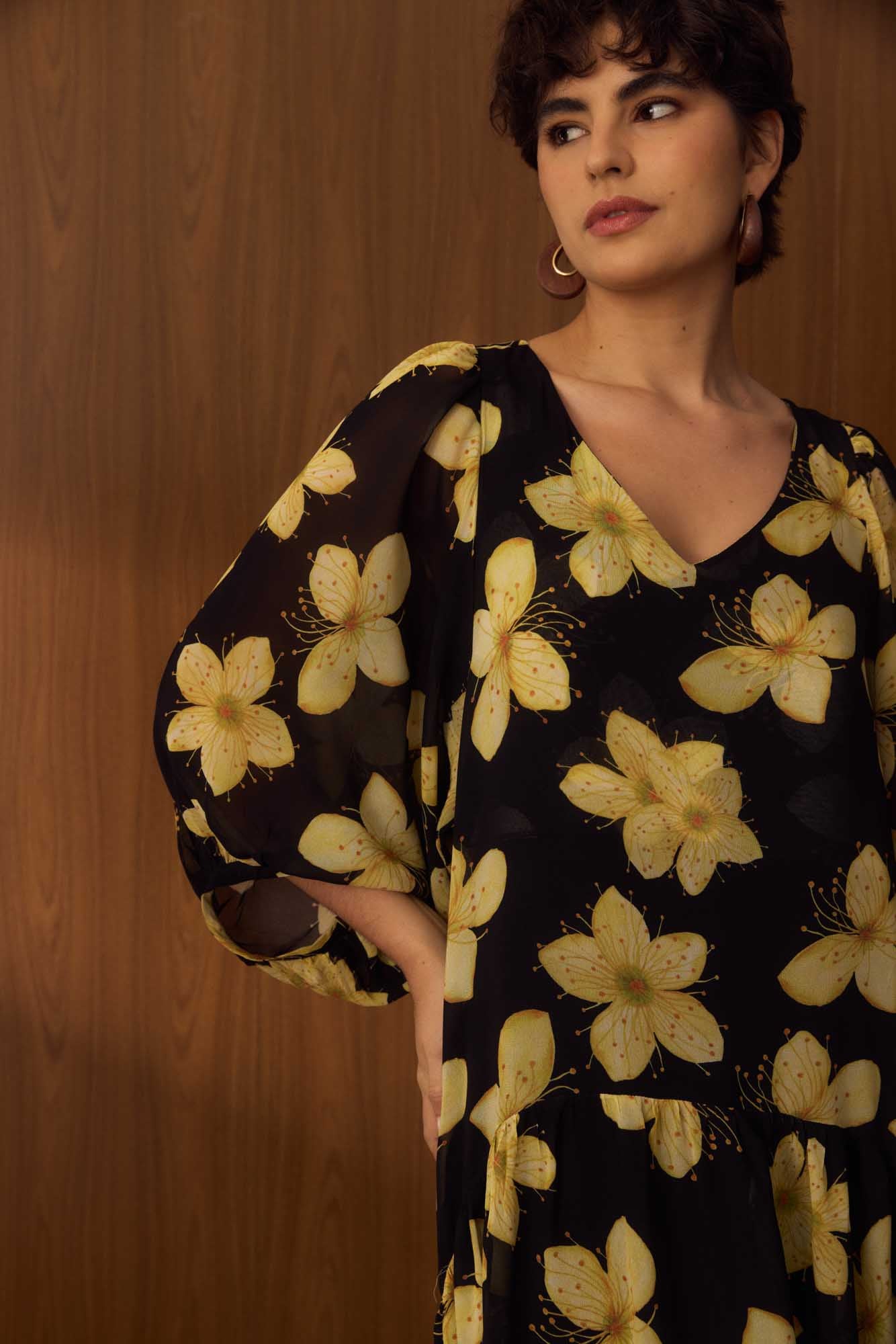 Vestido Franzido Jabuticabeira