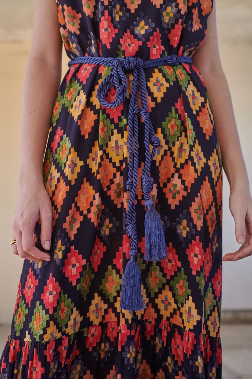 Cinto Tassel Marinho