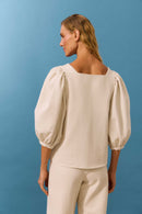 Blusa Abotoamento Areia