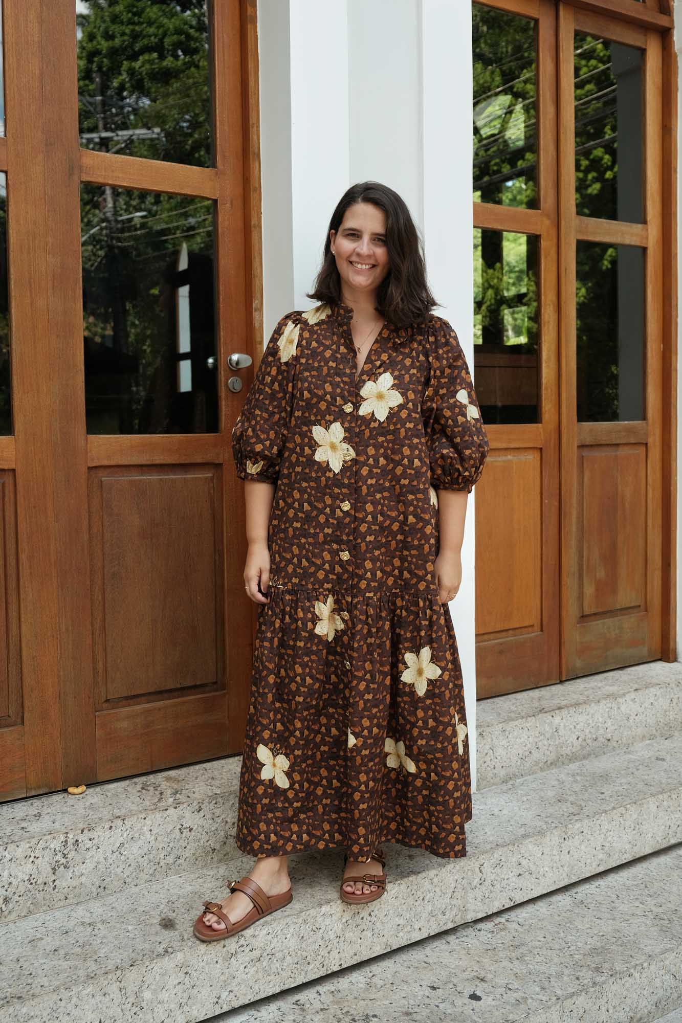 Vestido MG Bufante Onça Floral