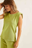 Muscle Tee Malha Verde Papiro