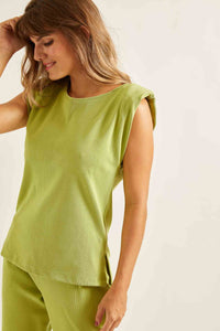 Muscle Tee Malha Verde Papiro