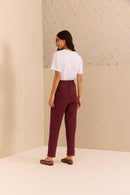 Calça Malha Bordô