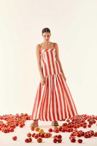 Vestido Alças Curva Romana
