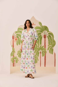 Vestido Camisaria Mix Índia