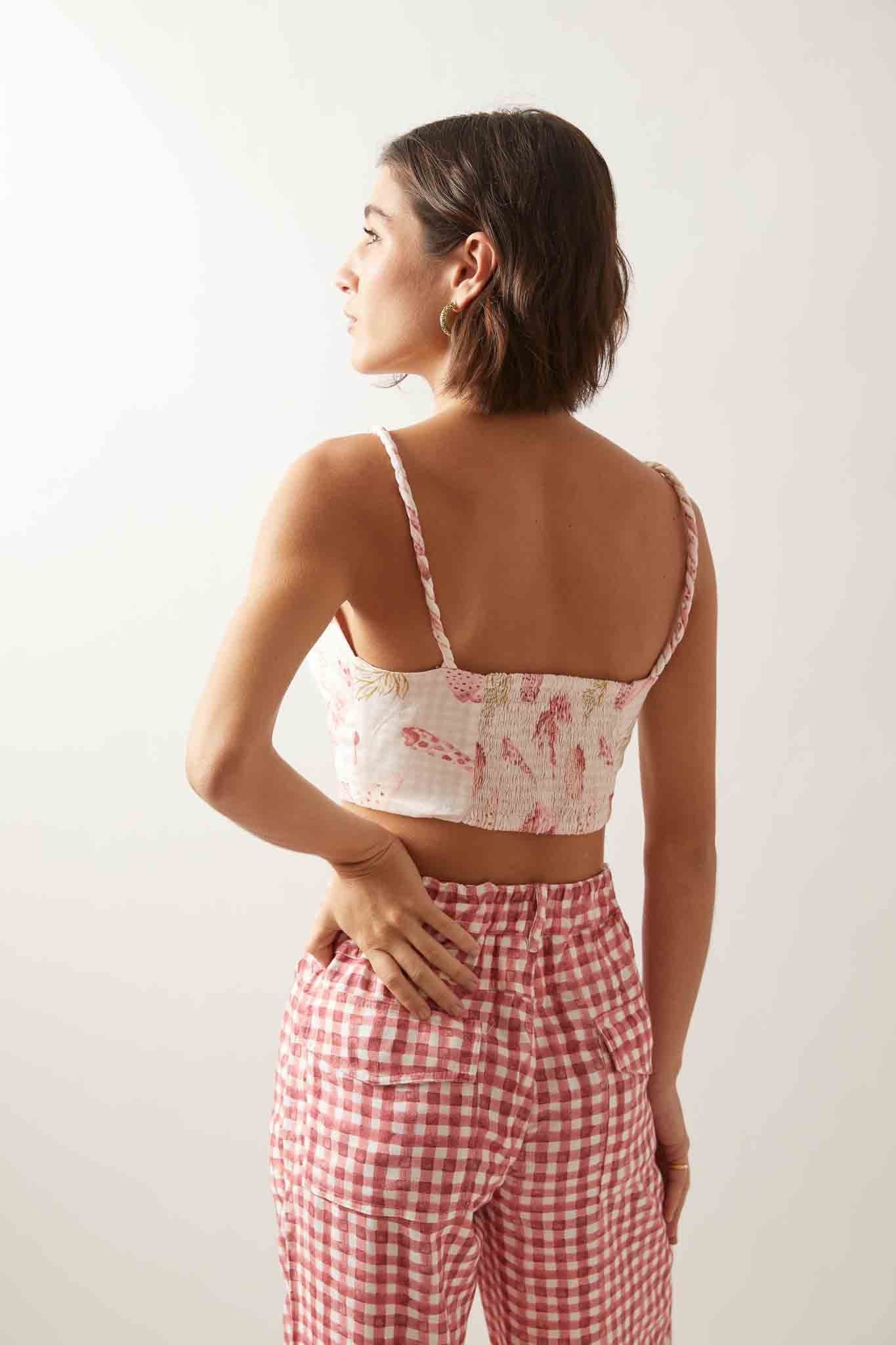 Cropped alça torcida est. bardot