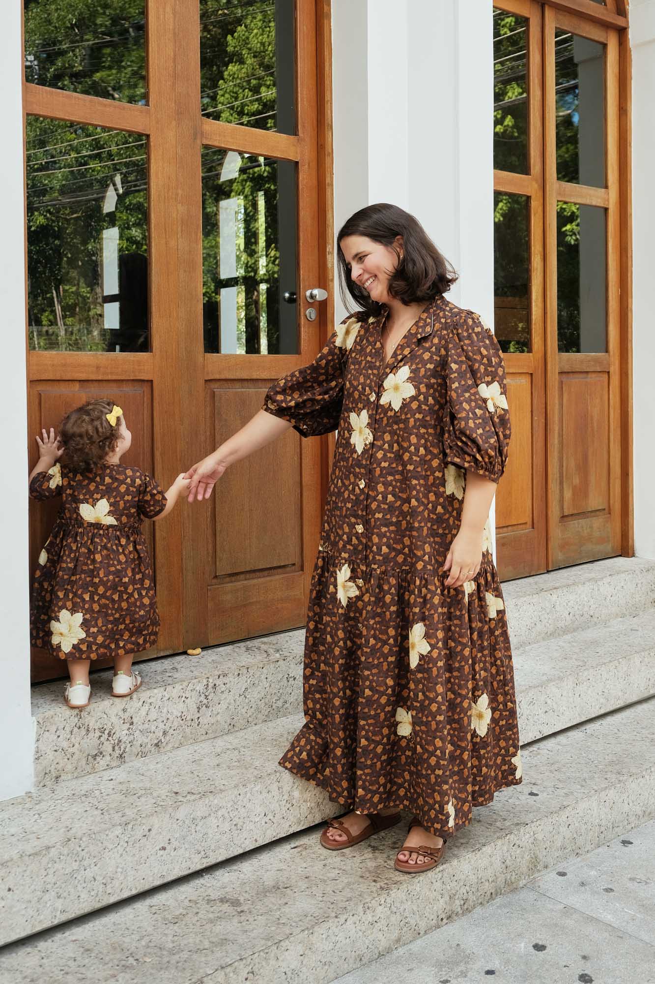Vestido MG Bufante Onça Floral