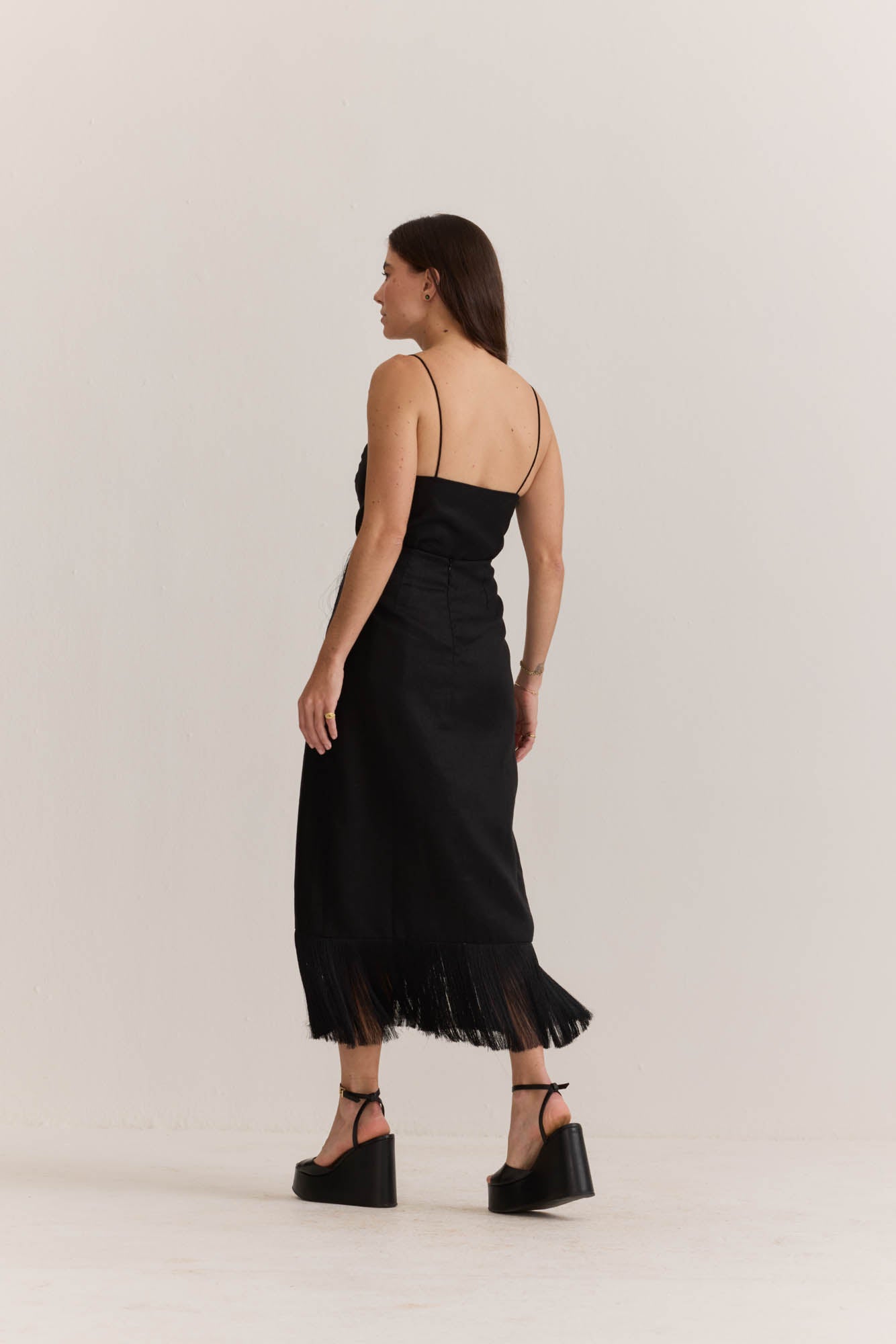 Saia Franjas Preto Soho