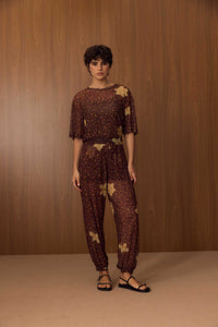 Calça Tule Onça Floral