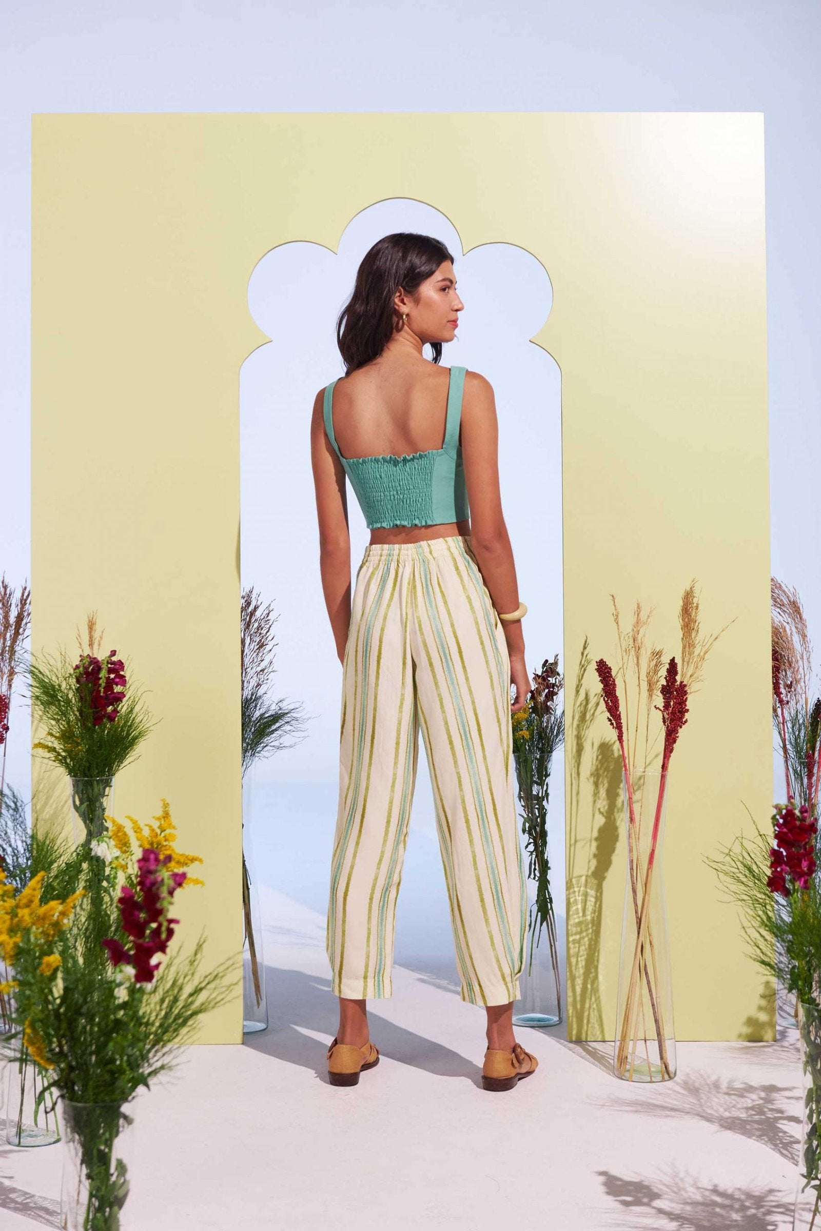 Cropped Turquesa Florescer