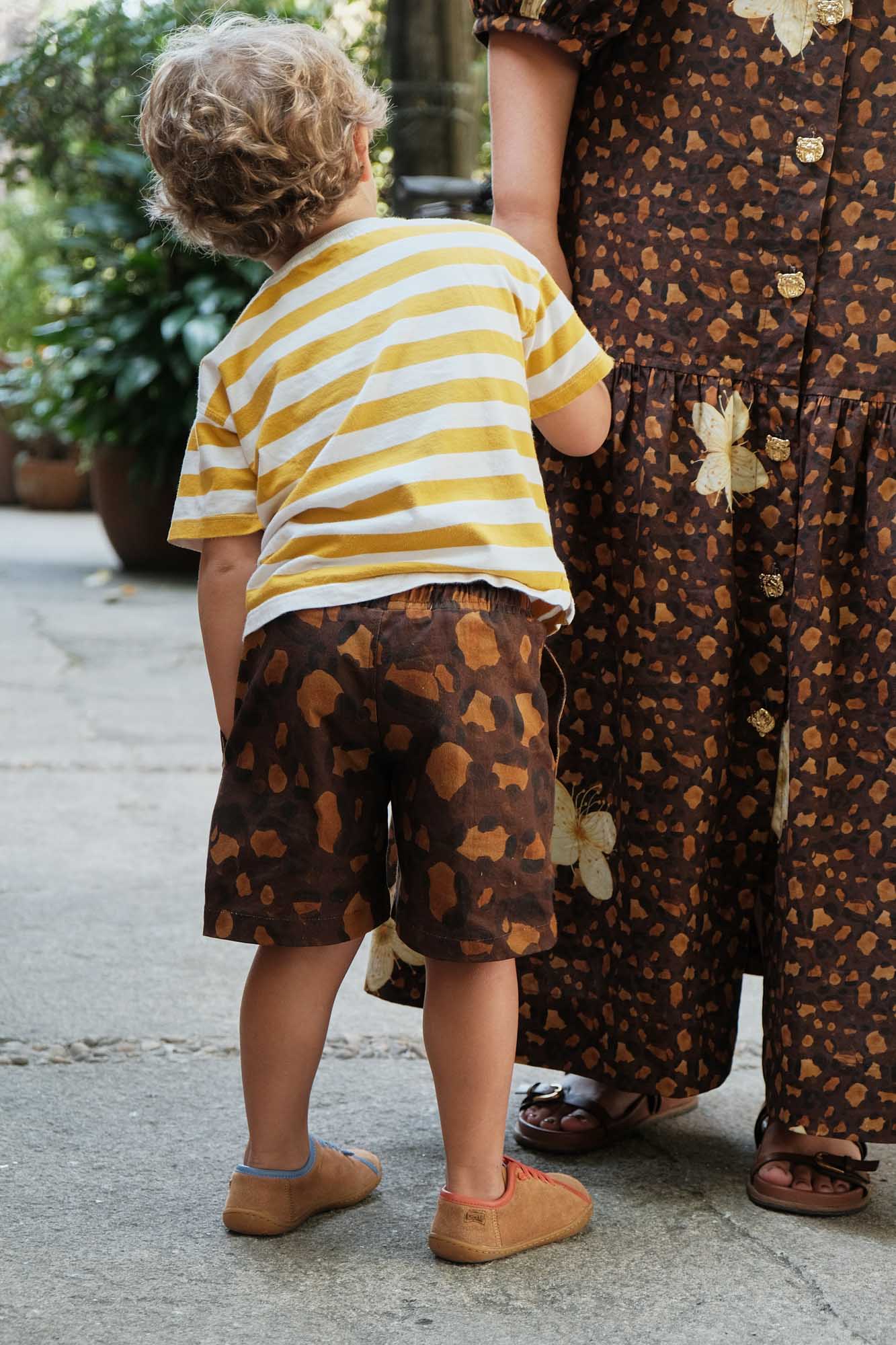 Short Infantil Sarja Onça Pintada
