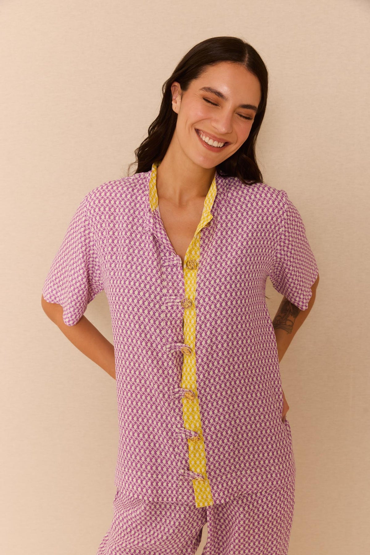 Camisa Gola Padre Mix Trançado