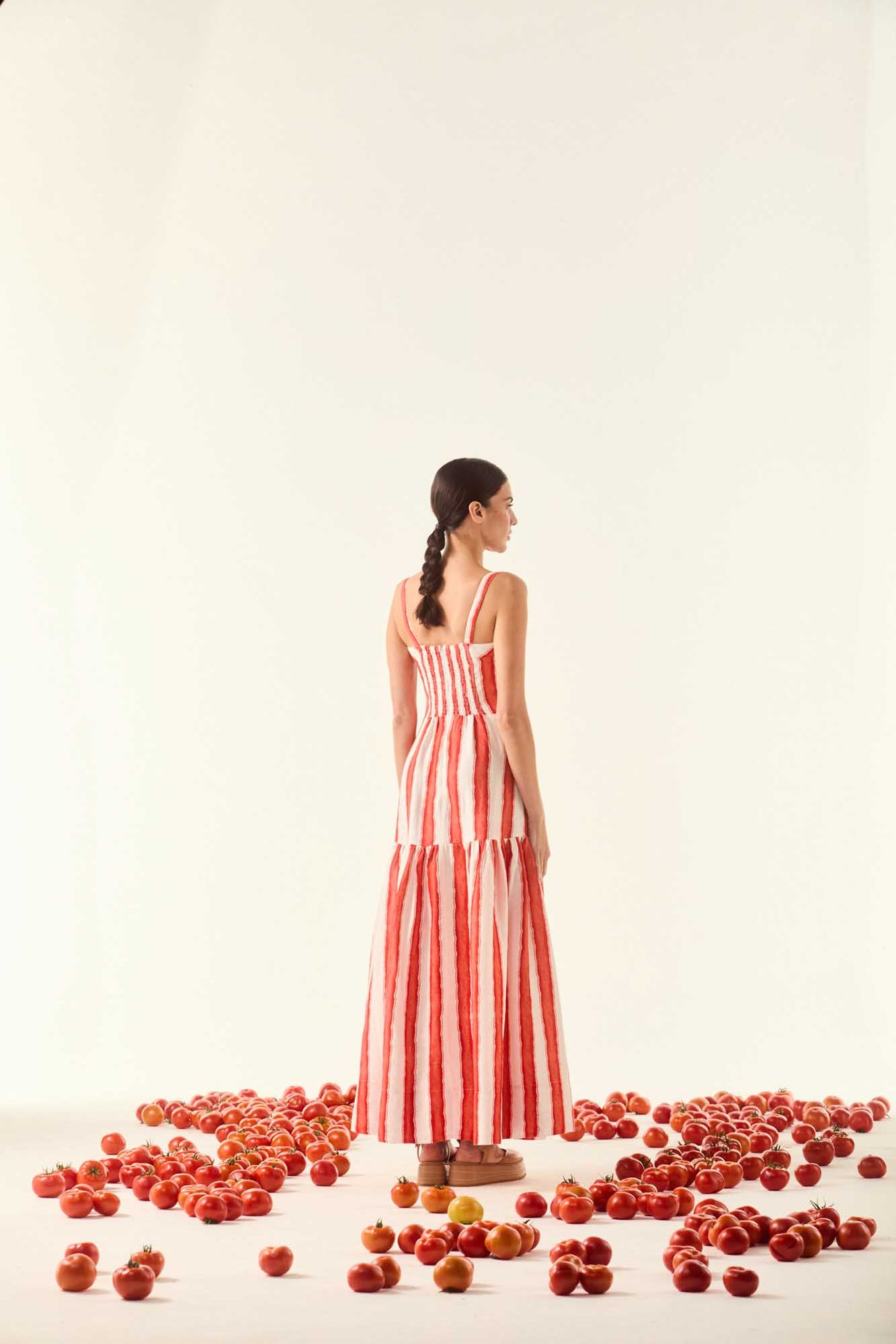 Vestido Alças Curva Romana