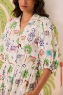 Vestido Camisaria Mix Índia